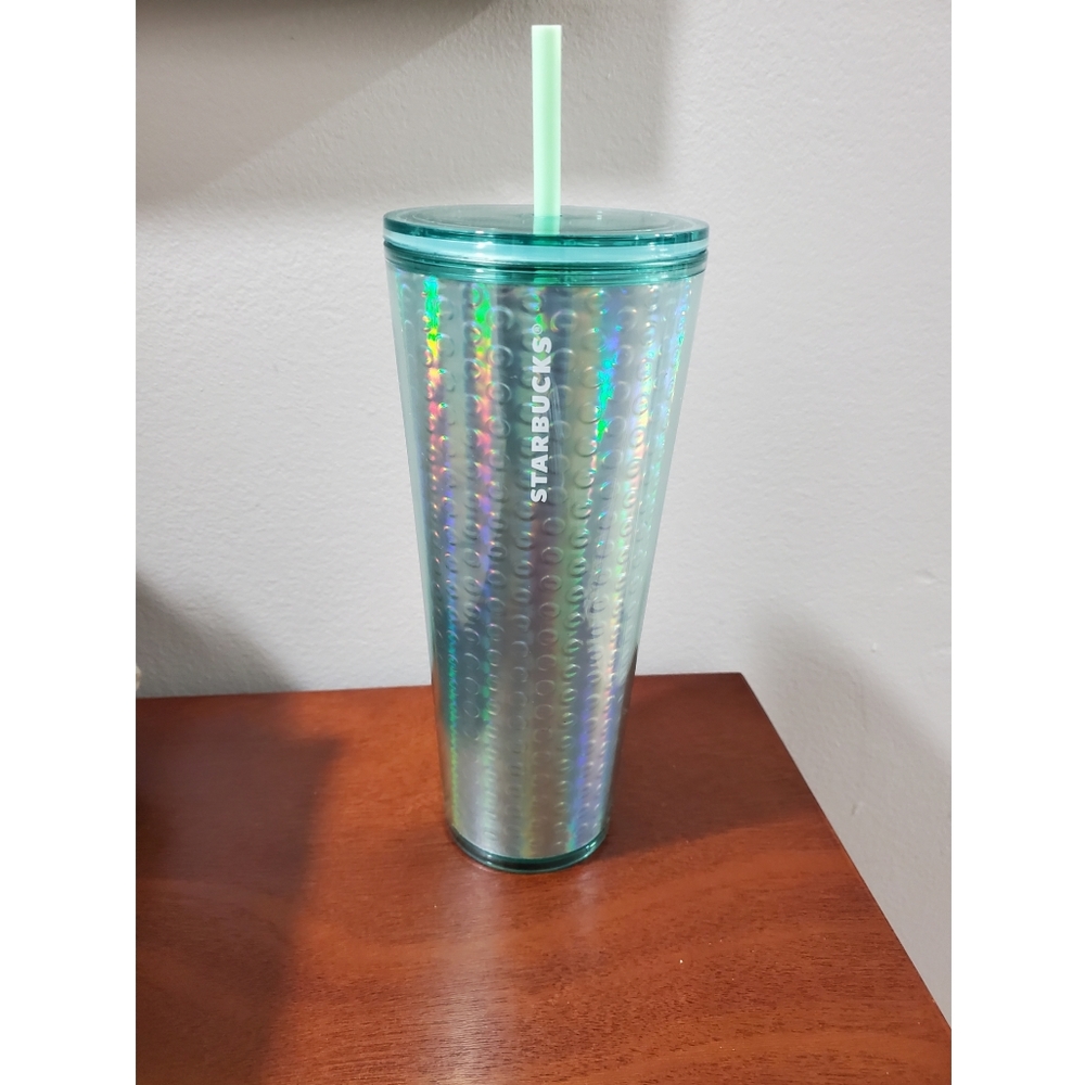 Starbucks 24 oz Tumbler, Aqua & Iridescent